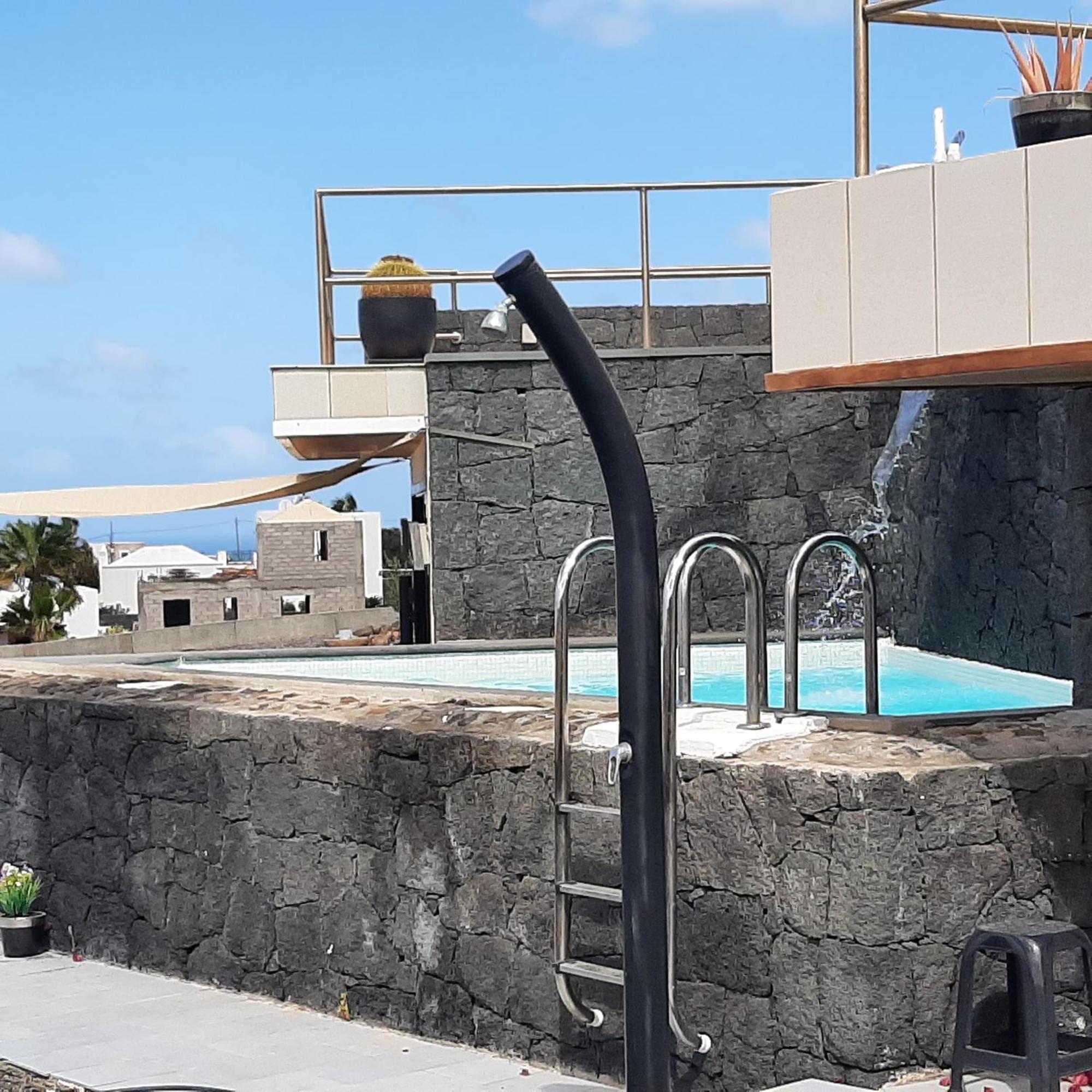 Ferienwohnung Meerblick Und Naehe Feuerberge Mit Eigenem Beheizten Pool Las Breñas Exterior foto